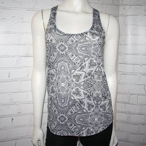 ⚡🖤 Arizona Jeans Co Aztec Racerback Tank · Size M · Black & White